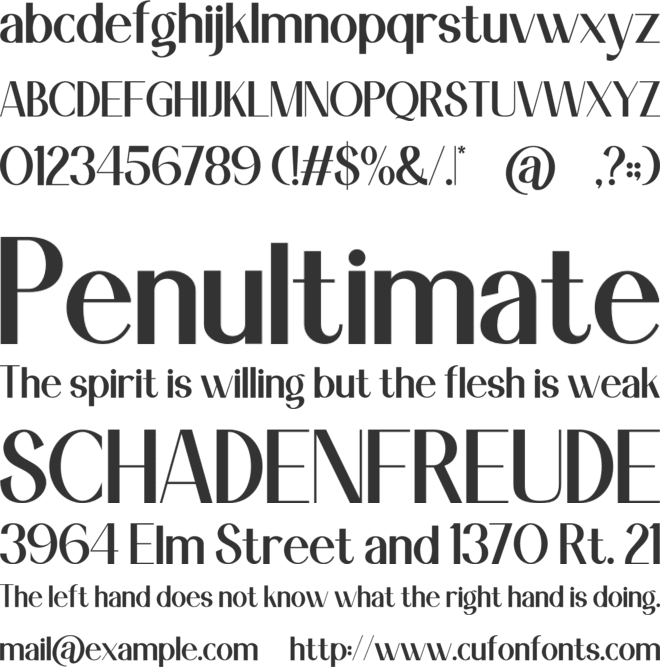 Modern Romance font preview