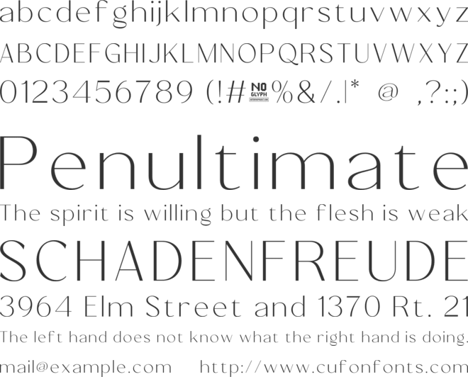 Clagio font preview