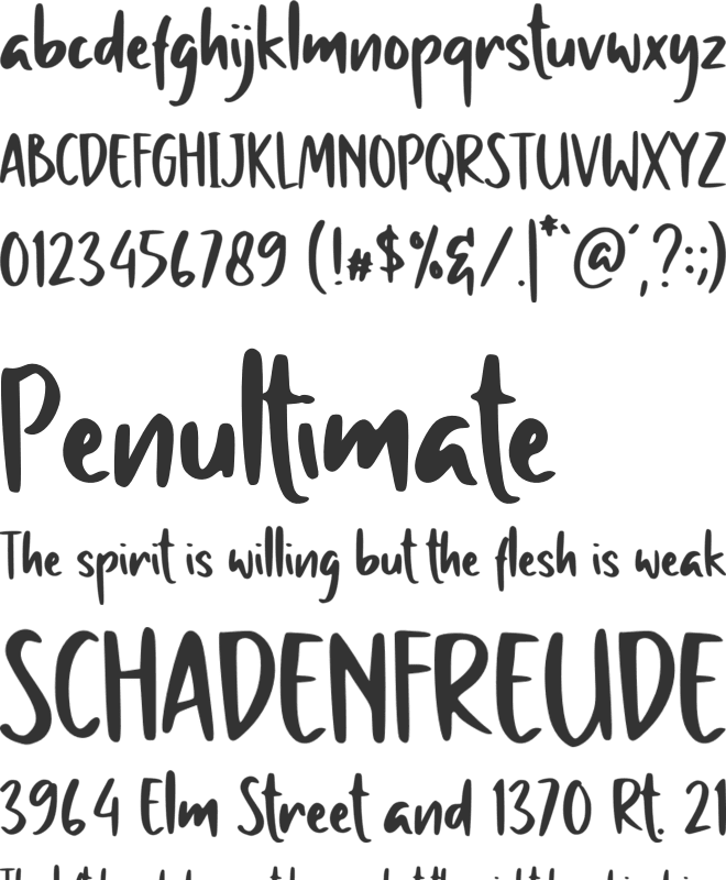 Instadream font preview