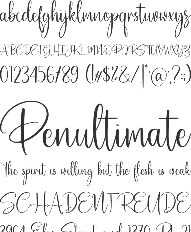 Wintermelon font preview