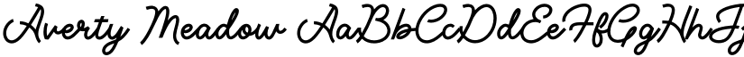 Averty Meadow font