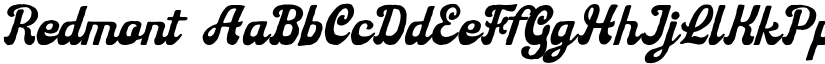 Redmont font