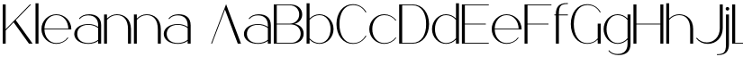 Kleanna font