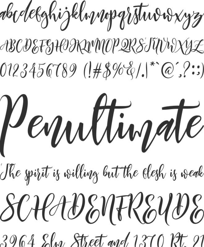Sheline font preview
