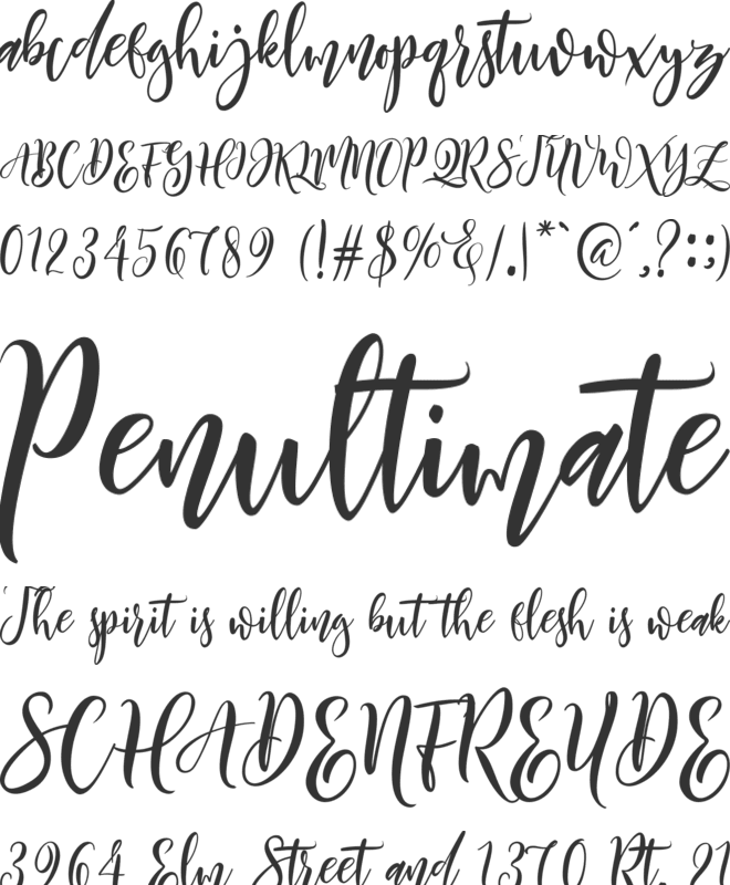 Sheline font preview