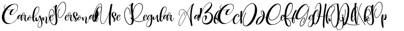 CarolynePersonalUse font download