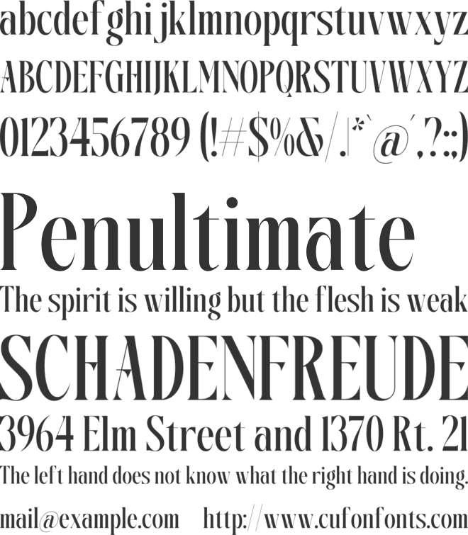 Disriete font preview