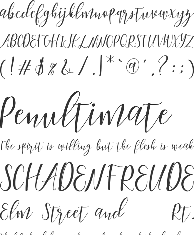 Woodley font preview