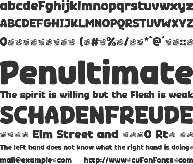 Soo Chlato Trial font preview