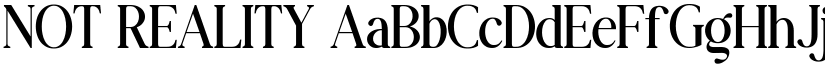NOT REALITY font