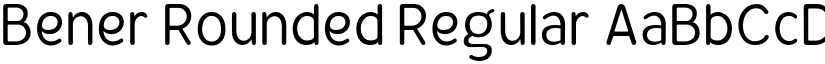 Bener Rounded Regular font