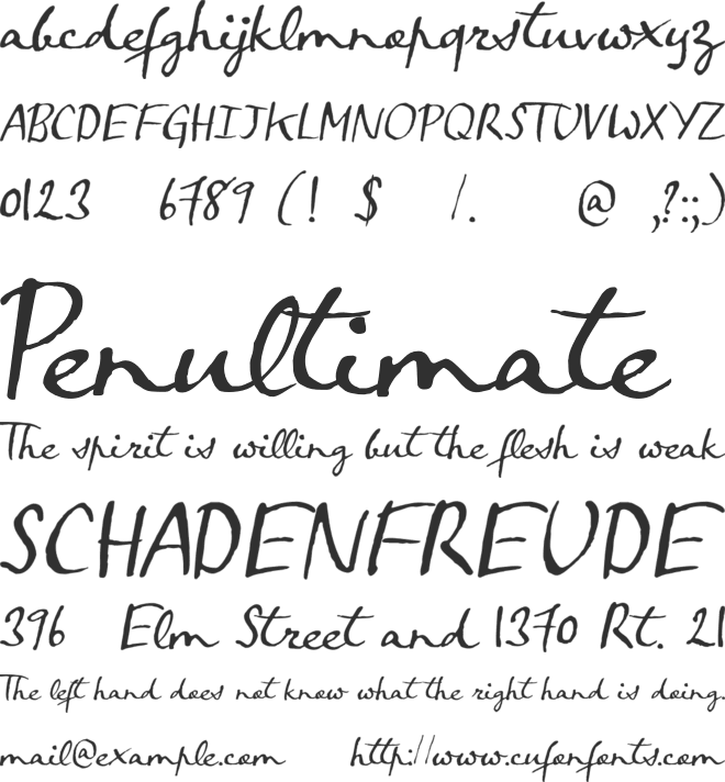 Crowfeather Script DEMO font preview