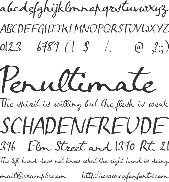 Crowfeather Script DEMO font preview