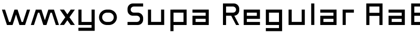 wmxyo Supa Regular font