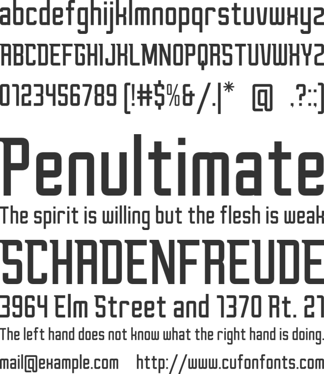 Oxyden font preview