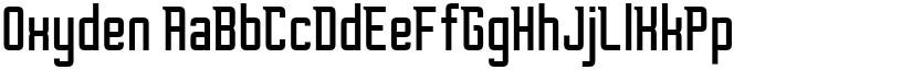 Oxyden font