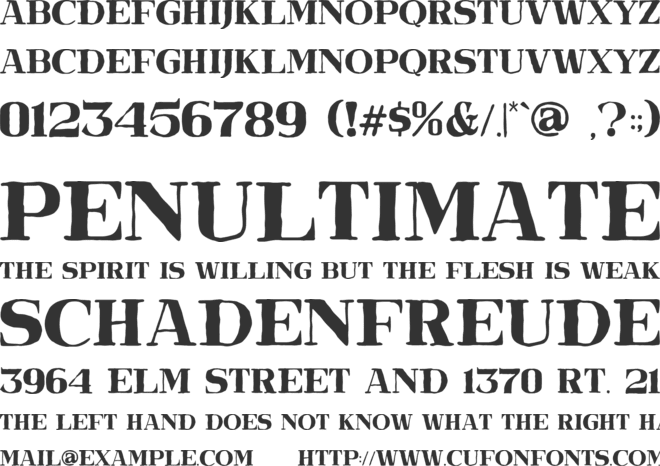 Classical Pride font preview