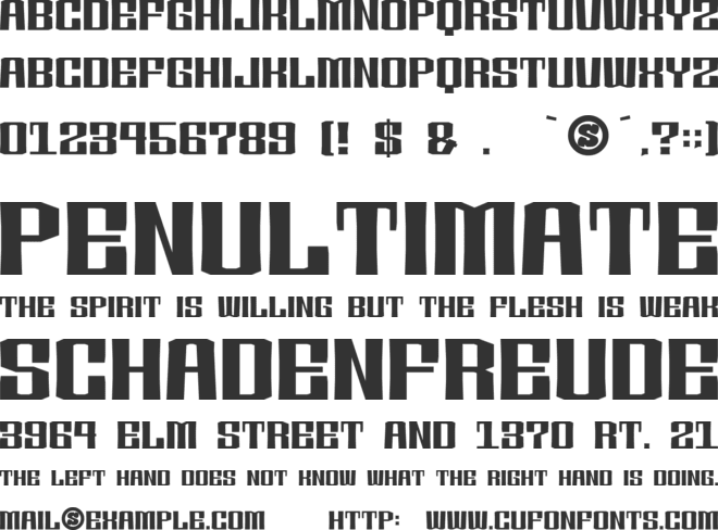 Cider Gum font preview