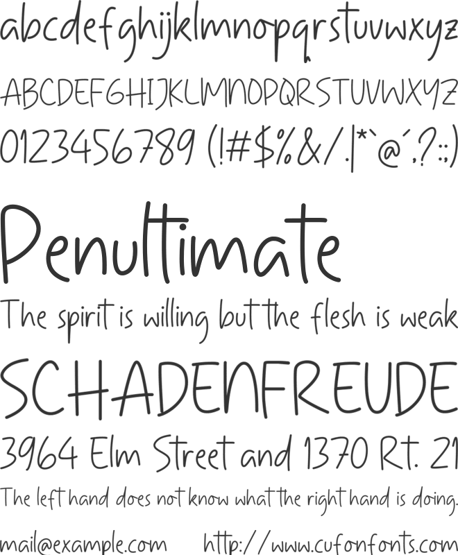 Amygost font preview