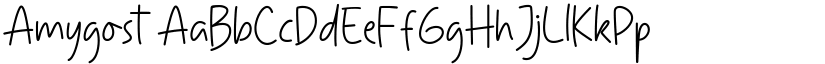 Amygost font
