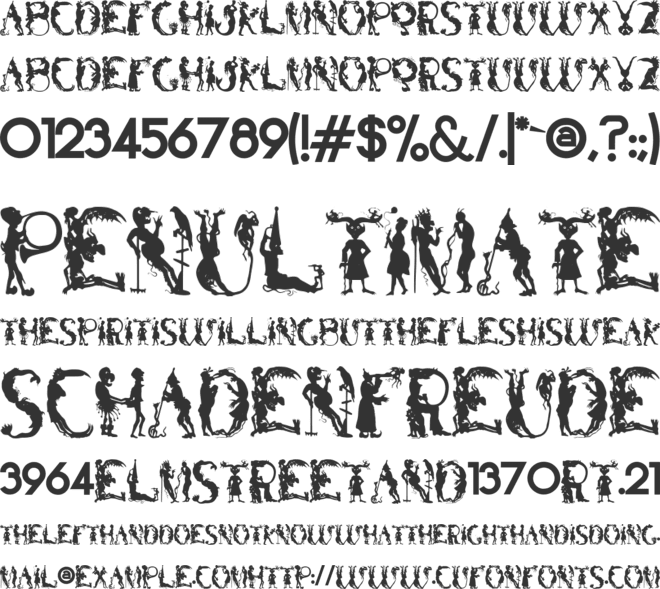 Diaboldevilish font preview