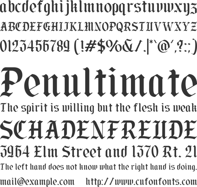 Los Reyes font preview