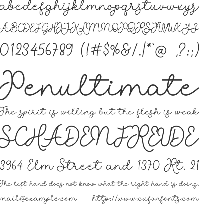 The Babe font preview