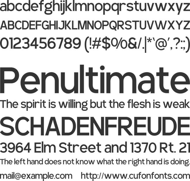 RCL Back One font preview