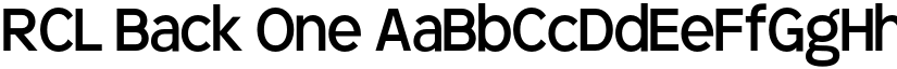 RCL Back One font download