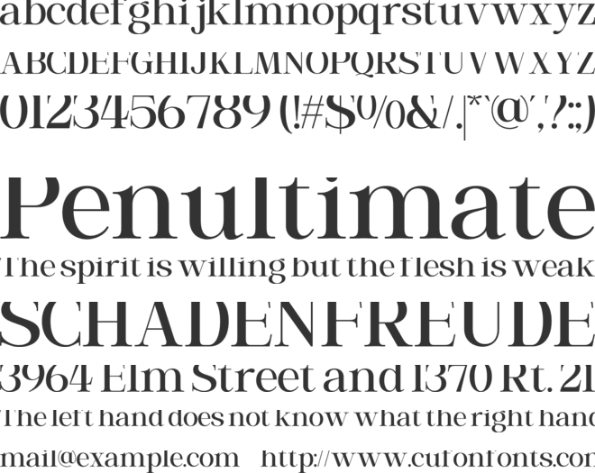 RCL Veluxa Serif font preview