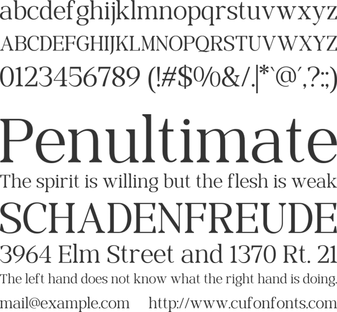 RCL Morland font preview