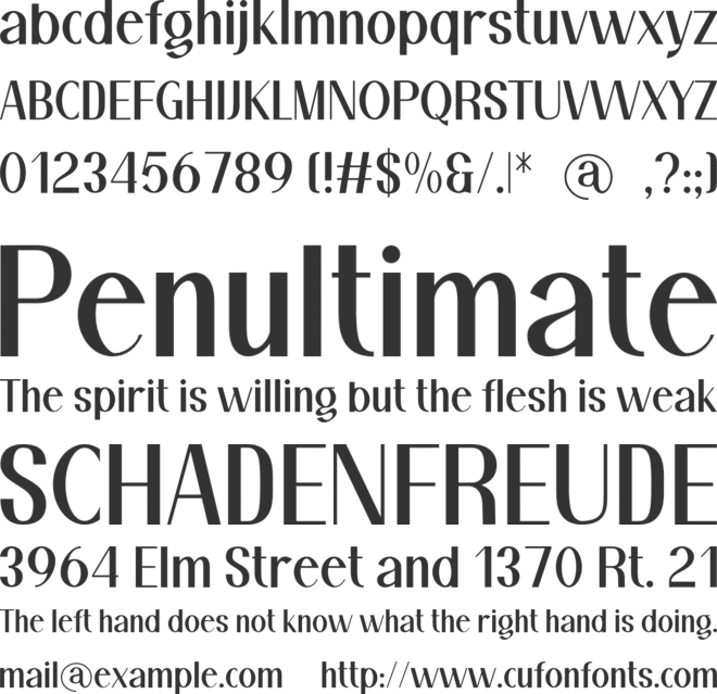 Margesta font preview