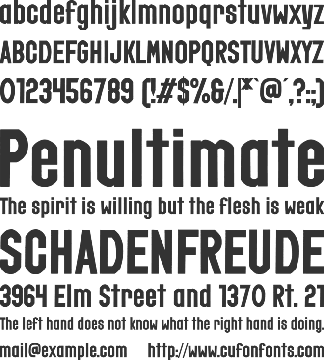 Mockclays font preview