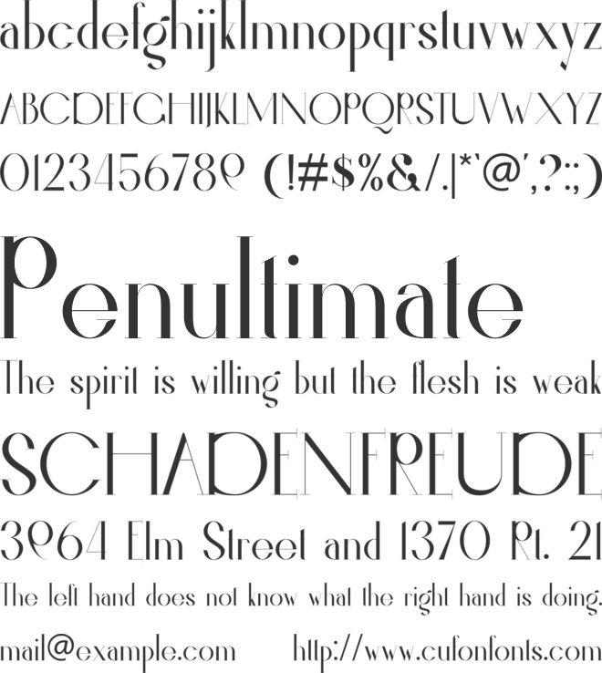 Fugo font preview