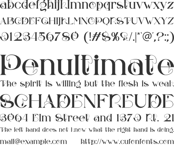 Bons font preview