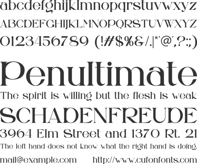 Alkon font preview