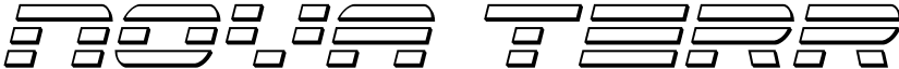 Nova Terra 3D Condensed Italic font