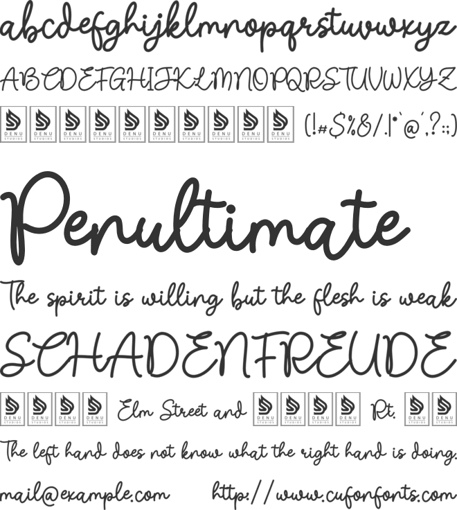 Nicolla Sunfield font preview