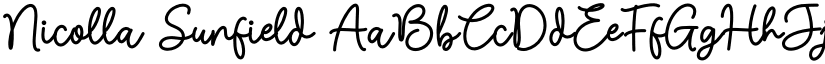 Nicolla Sunfield font