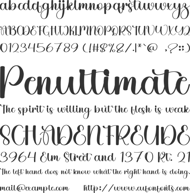 Vintage Butterfly font preview