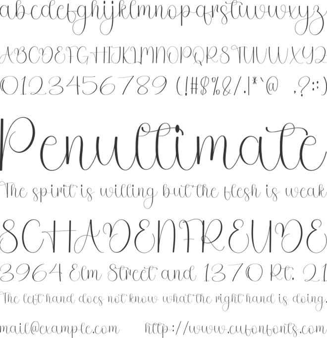 American Handmade font preview