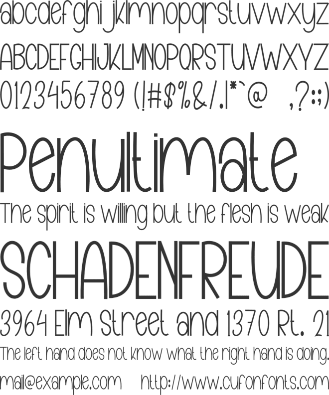Modern Vintage font preview