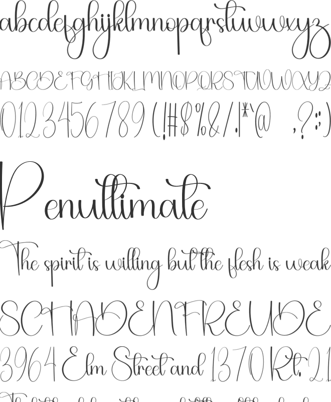 Dreamsky font preview