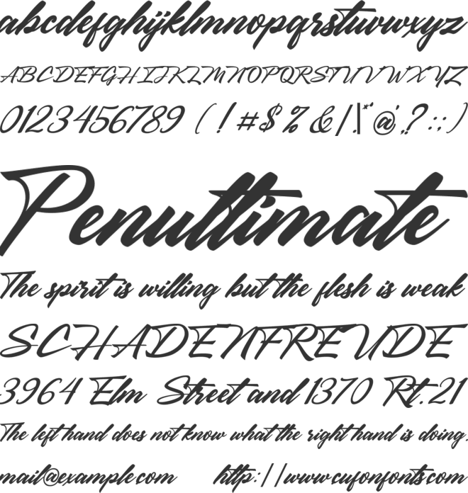 Vartensie font preview