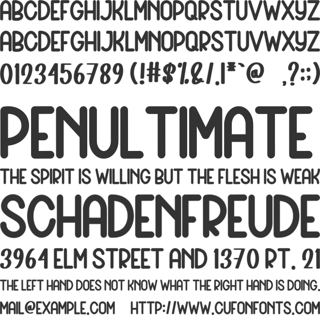 Home  Moon font preview