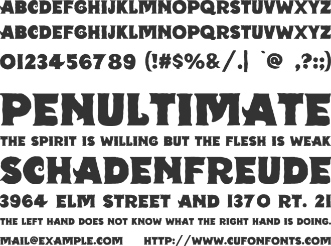 SFC Camphard font preview