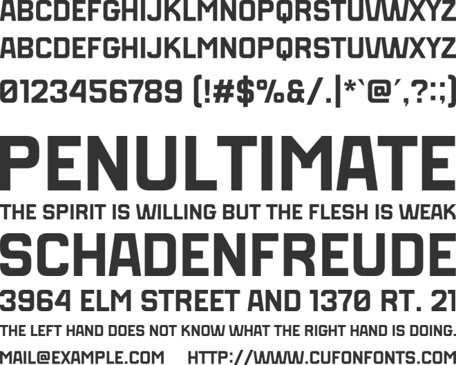 SFC Rimowa font preview