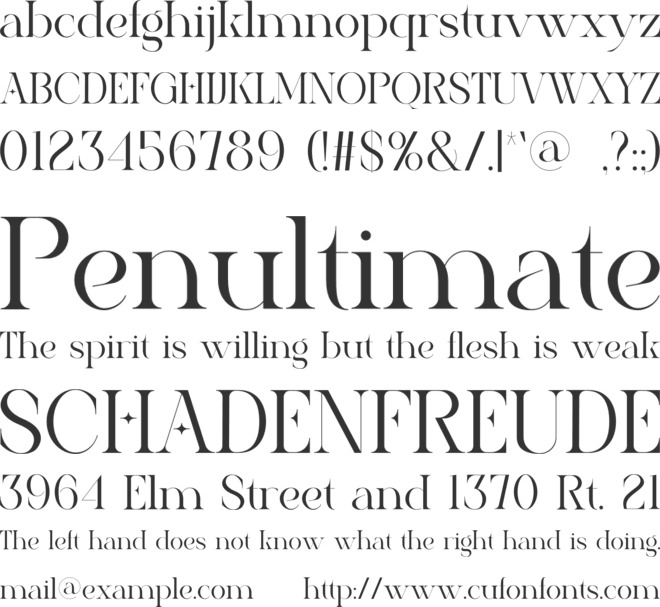 Ellana font preview