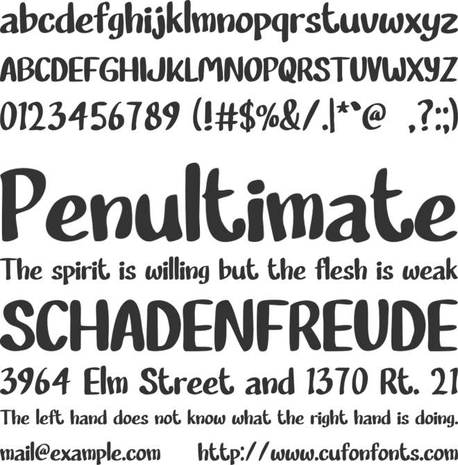 Minaret font preview