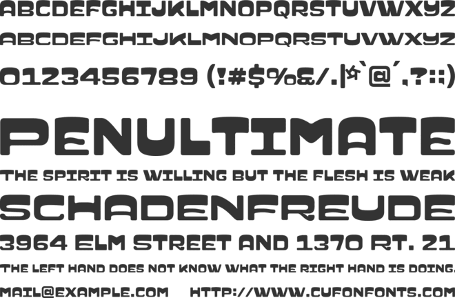 SFC La Pura font preview